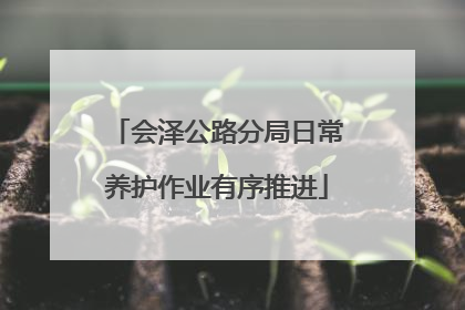 会泽公路分局日常养护作业有序推进