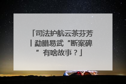 司法护航云茶芬芳丨勐腊易武“断案碑”有啥故事？