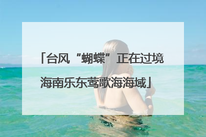 台风“蝴蝶”正在过境海南乐东莺歌海海域