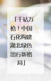 千站万枪！中国石化构建湖北绿色出行新格局
