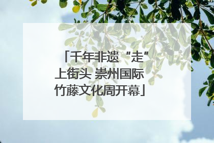 千年非遗“走”上街头 崇州国际竹藤文化周开幕