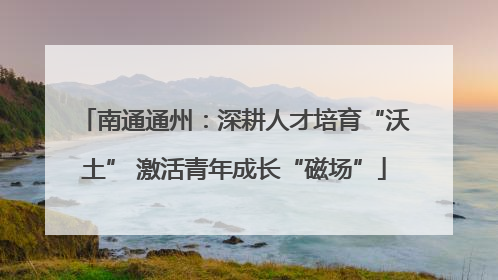 南通通州：深耕人才培育“沃土” 激活青年成长“磁场”