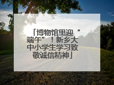 博物馆里迎“端午”！新乡大中小学生学习致敬诚信精神