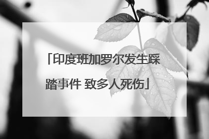 印度班加罗尔发生踩踏事件 致多人死伤