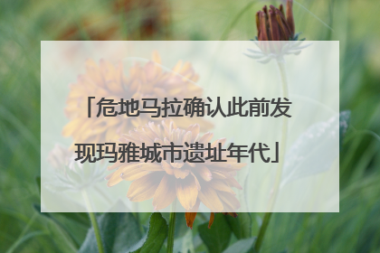危地马拉确认此前发现玛雅城市遗址年代