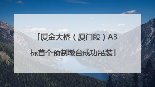 厦金大桥（厦门段）A3标首个预制墩台成功吊装