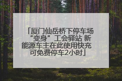 厦门仙岳桥下停车场“变身”工会驿站 新能源车主在此使用快充 可免费停车2小时
