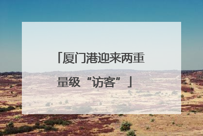 厦门港迎来两重量级“访客”