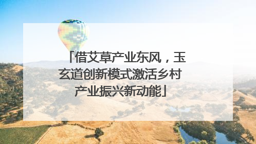 借艾草产业东风，玉玄道创新模式激活乡村产业振兴新动能