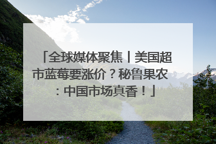 全球媒体聚焦丨美国超市蓝莓要涨价？秘鲁果农：中国市场真香！