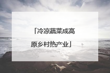 冷凉蔬菜成高原乡村热产业