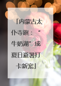 内蒙古太仆寺旗：“牛奶湖”成夏日避暑打卡新宠