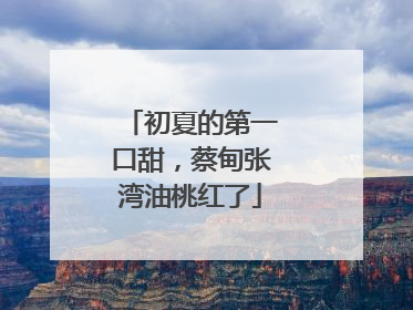 初夏的第一口甜，蔡甸张湾油桃红了