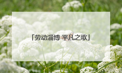 劳动淄博 平凡之歌