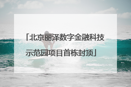 北京丽泽数字金融科技示范园项目首栋封顶