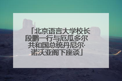 北京语言大学校长段鹏一行与厄瓜多尔共和国总统丹尼尔·诺沃亚阁下座谈
