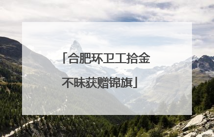合肥环卫工拾金不昧获赠锦旗