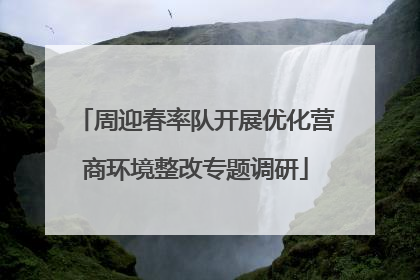 周迎春率队开展优化营商环境整改专题调研