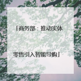 商务部:推动实体零售引入智能导购