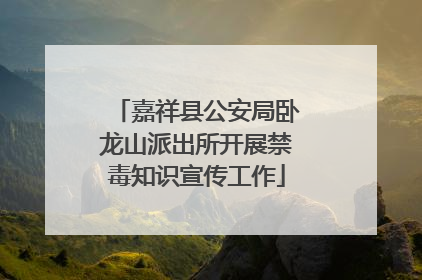 嘉祥县公安局卧龙山派出所开展禁毒知识宣传工作