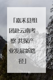嘉禾县组团赴云南考察 共探产业发展新路径