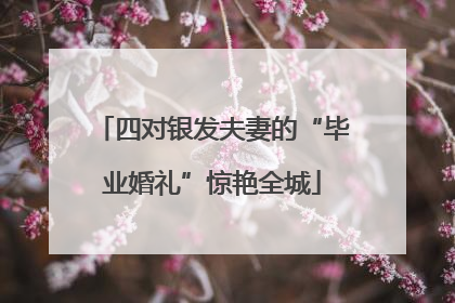 四对银发夫妻的“毕业婚礼”惊艳全城