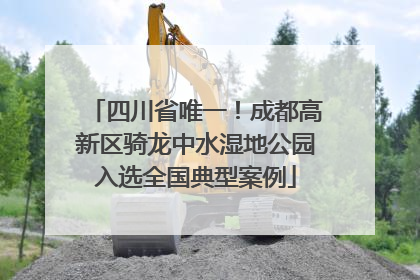 四川省唯一！成都高新区骑龙中水湿地公园入选全国典型案例
