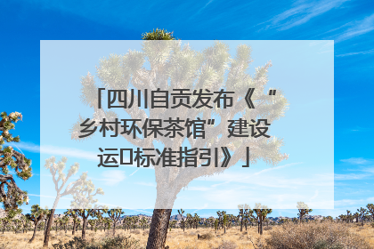 四川自贡发布《“乡村环保茶馆”建设运⾏标准指引》