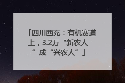 四川西充：有机赛道上，3.2万“新农人”成“兴农人”