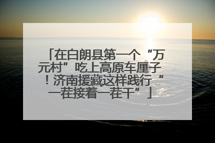 在白朗县第一个“万元村”吃上高原车厘子！济南援藏这样践行“一茬接着一茬干”