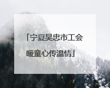 宁夏吴忠市工会暖童心传温情