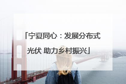 宁夏同心：发展分布式光伏 助力乡村振兴