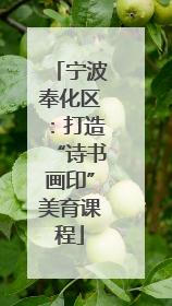 宁波奉化区：打造“诗书画印”美育课程