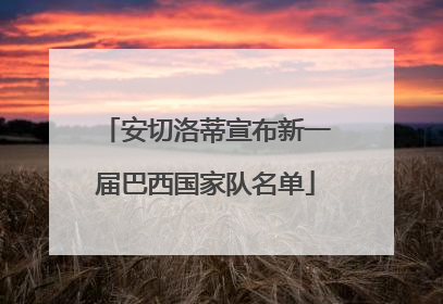 安切洛蒂宣布新一届巴西国家队名单