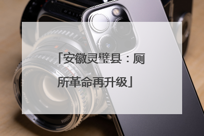 安徽灵璧县：厕所革命再升级