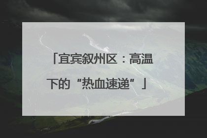 宜宾叙州区：高温下的“热血速递”