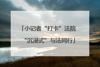 小记者“打卡”法院 “沉浸式”与法同行