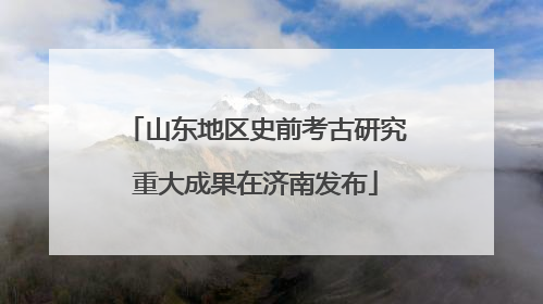 山东地区史前考古研究重大成果在济南发布