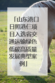山东港口日照港仨项目入选省交通运输绿色低碳高质量发展典型案例