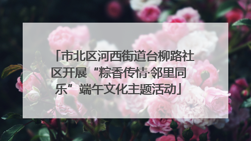 市北区河西街道台柳路社区开展“粽香传情·邻里同乐”端午文化主题活动