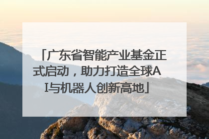 广东省智能产业基金正式启动，助力打造全球AI与机器人创新高地