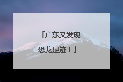 广东又发现恐龙足迹！