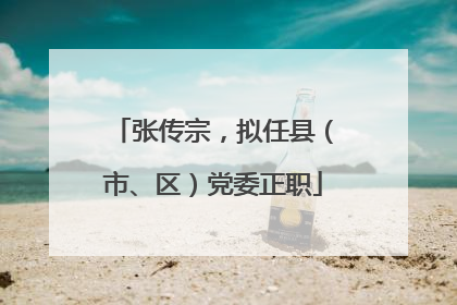 张传宗，拟任县（市、区）党委正职
