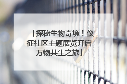 探秘生物奇境！仪征社区主题展览开启万物共生之旅