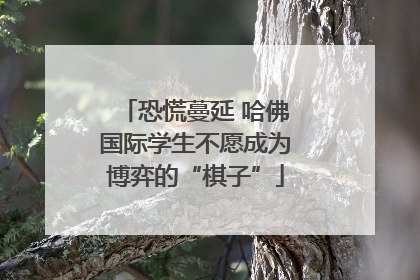 恐慌蔓延 哈佛国际学生不愿成为博弈的“棋子”