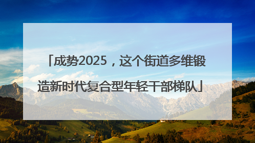 成势2025，这个街道多维锻造新时代复合型年轻干部梯队
