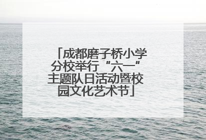 成都磨子桥小学分校举行“六一”主题队日活动暨校园文化艺术节