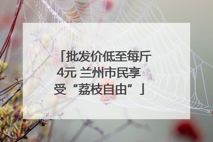 批发价低至每斤4元 兰州市民享受“荔枝自由”