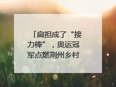 扁担成了“接力棒”，奥运冠军点燃荆州乡村全民健身热
