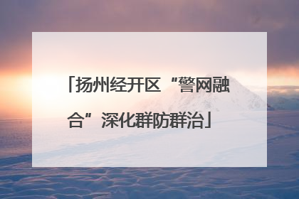 扬州经开区“警网融合”深化群防群治